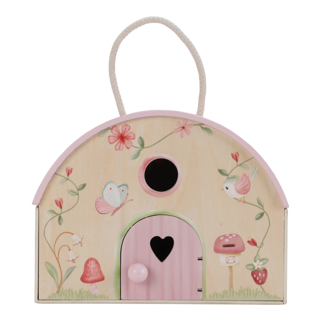 Little Dutch | Poppenhuis Fairy Garden Feeënhuisje Roze +3J