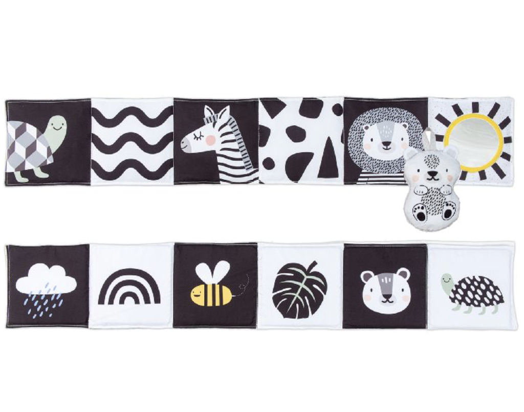 TafToys | Speelgoed vr Park Tummy Time Savannah Black & White Book 