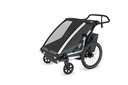 FIETSKAR, Thule, Chariot Cross 2 G3, dark slate, vr 2 kind, gesch vr babyschaal, opvouwbaar, achterlicht