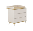 COMMODE, Hazel, met verdieper, Cashmere beige- oak montana initation, soft close, spaanderplaat