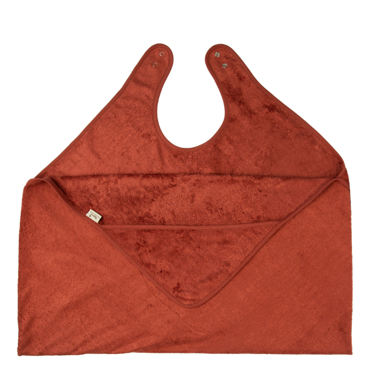 BADCAPE, Cuddle Towel, Timboo rosewood, rood/roze, uni, bamboe, 94x104cm