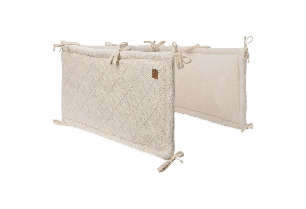 Playpen bumper 180x30cm Check Knit Oatmeal