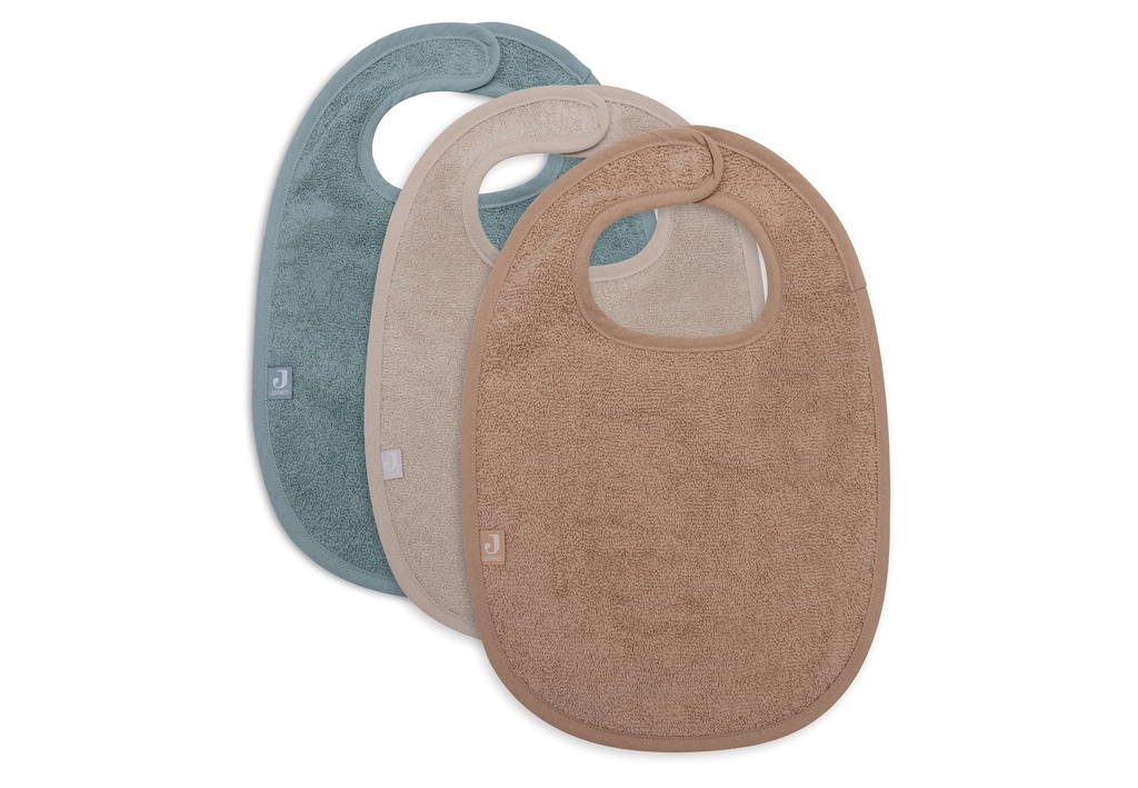 Jollein | Slabbetje Badstof Sea Green - Nougat - Biscuit (3pack)