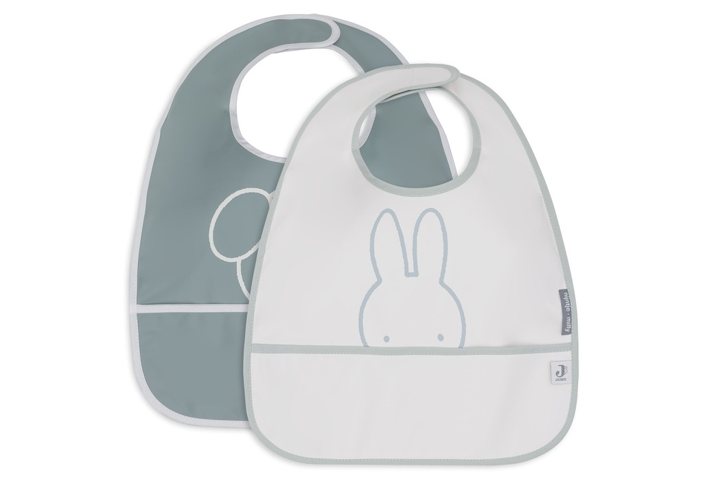 Jollein | Slabbetje waterproof miffy peekaboo sea green 2-pack