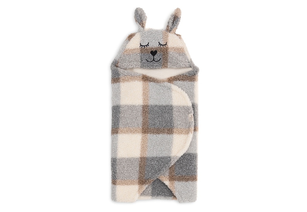 Wrap Blanket Bunny Check Boucle