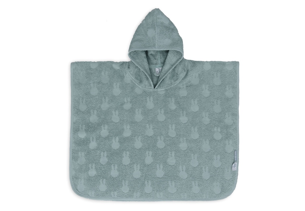 Bath Poncho Terry Miffy Jacquard Sea Green