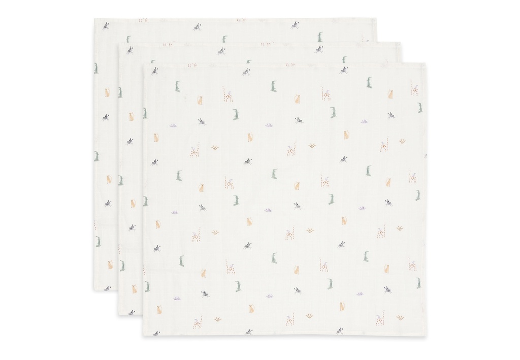 Jollein | Tetra doek muslin jungle jambo 3-pack 70x70 cm