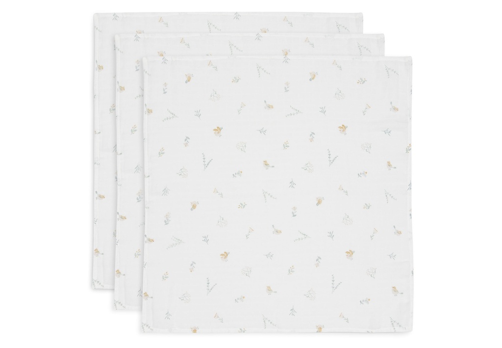 Jollein | Tetradoek muslin lovely birds 3-pack 70x70 cm