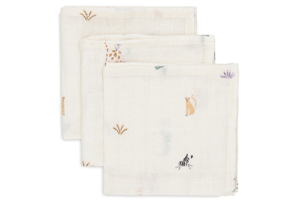 Mouth Cloth Muslin 31x31cm Jungle Jambo (3pack)