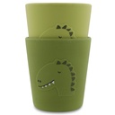 Trixie | Siliconen Beker Mr. Dino Groen 200ml 2-Pack 