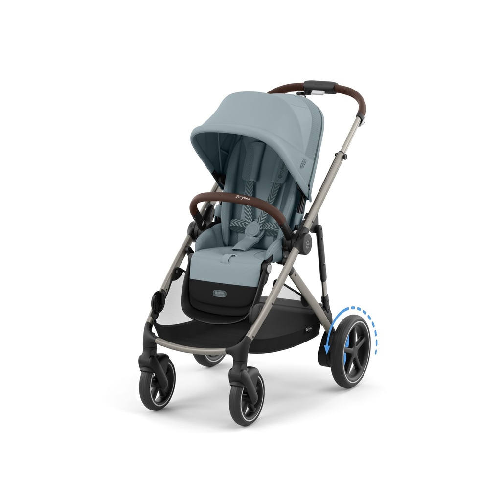 Cybex | Wandelwagen e-Gazelle S Stormy Blue Frame Taupe Alu