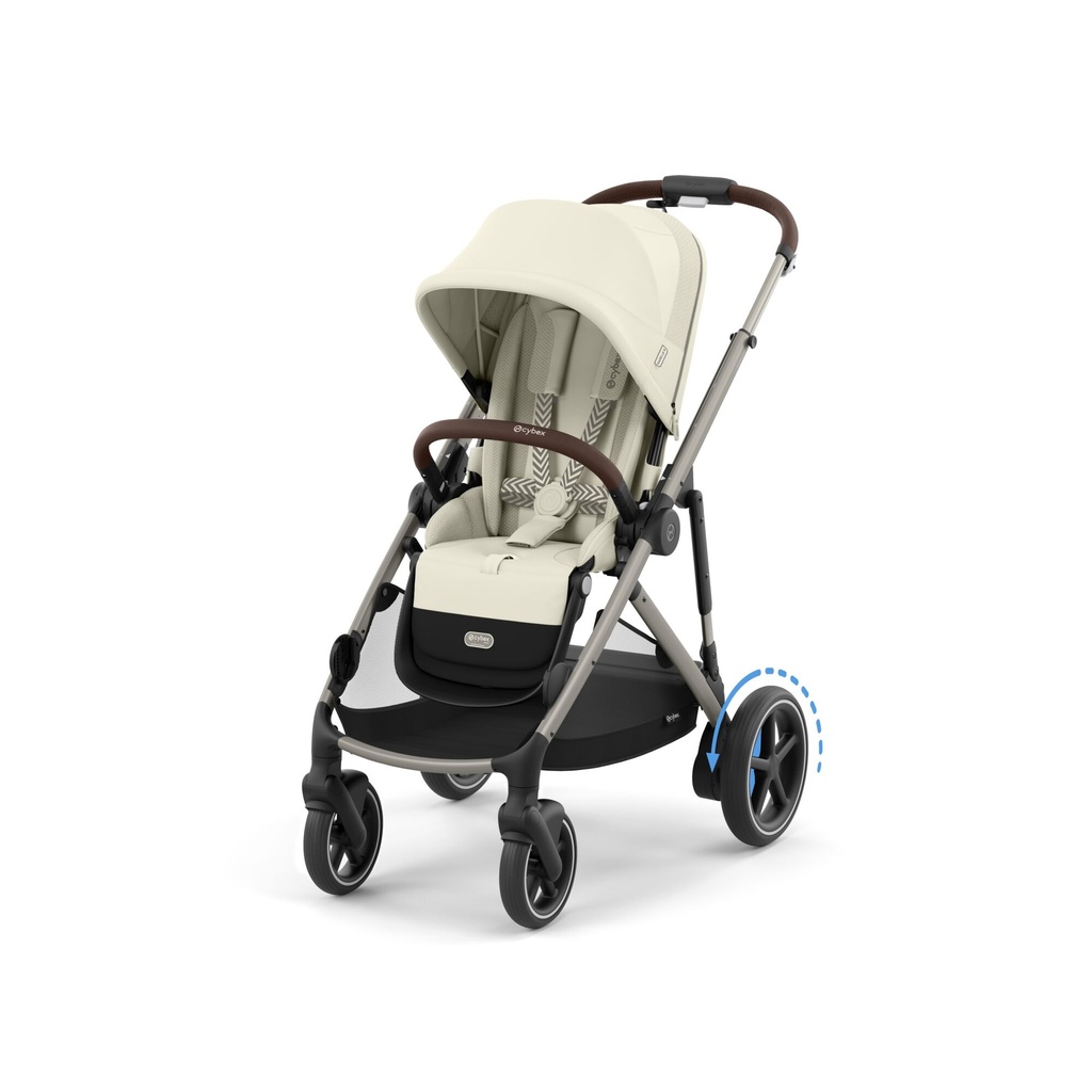 WANDELWAGEN, Cybex, e-Gazelle, seashell beige, frame taupe/alu