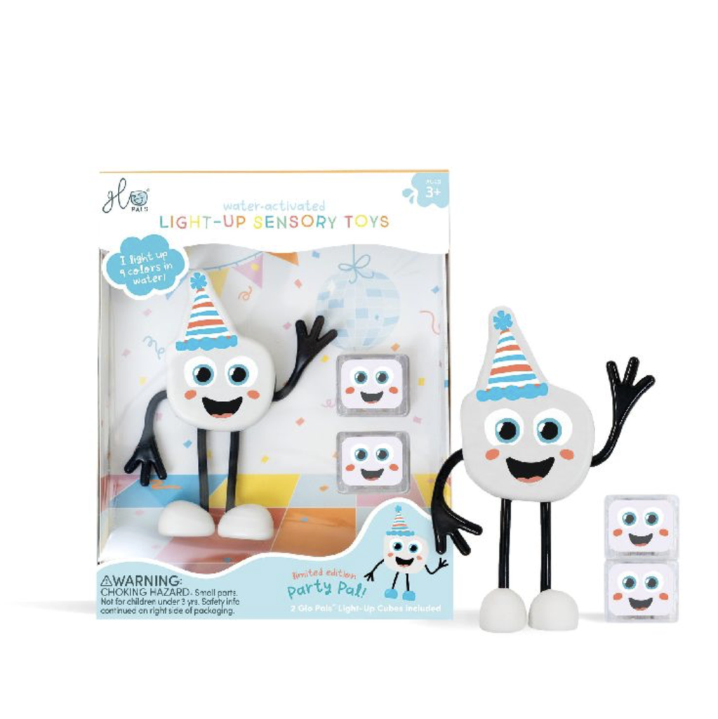 Glo Pals | Badspeelgoed Light Up Cubes Party 1 Figuur + 2 Cubes Wit +36M 