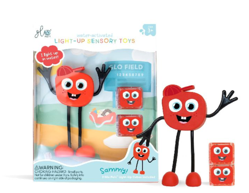 BADSPEELGOED, Sammy, light up cubes, characters, rood, kunststof, 1+2 stuks, af 36M  