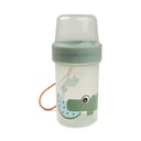 BEWAARPOTJE, Croco, green, To Go 2-Way Snack Container L, PP/PP, 1x 470 ml, 2 compartimenten: 150ml en 320ml, 2024