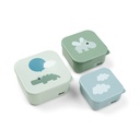 BEWAARPOTJE, Snack Box Set, Happy Clouds, green, PP/kunststof, 1x 240 ml/1x 370 ml/1x 540 ml, 2024