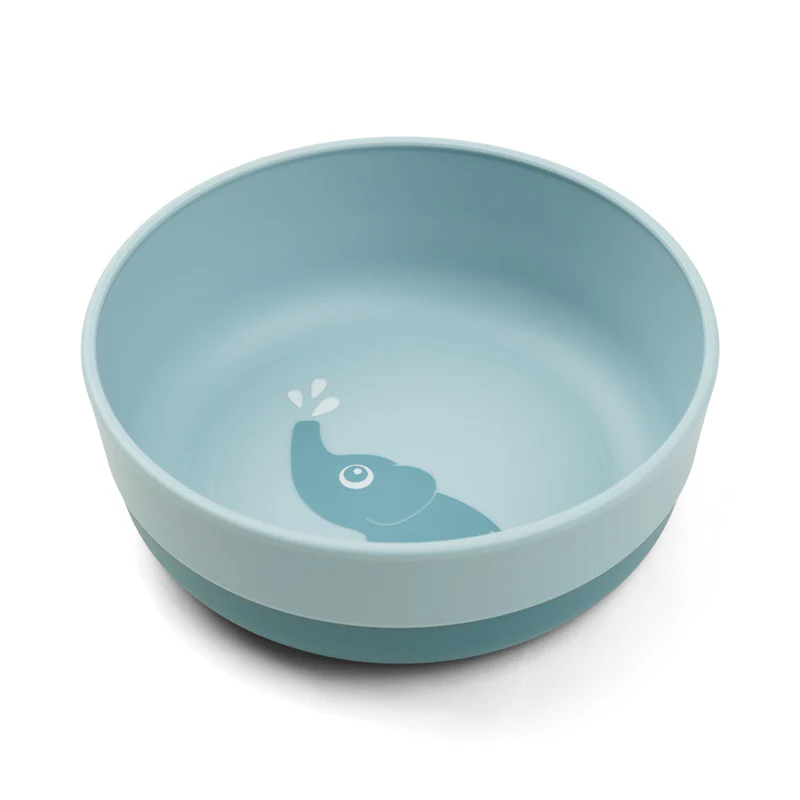 KOM, Foodie Bowl, Elphee, blue, rond, blauw, print olifant, PP, 1 stuk, bord, 2024