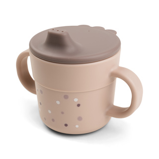 DRINKBEKER, 215 ml, Foodie Spout Cup, Happy Dots, powder, PP, handvatten, drinktuit, 1 stuk(s), 2024