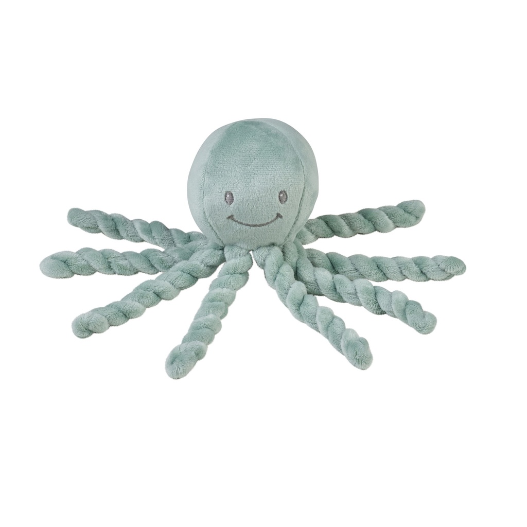 Nattou | Pluche knuffel Lapidou octopus - kopergroen