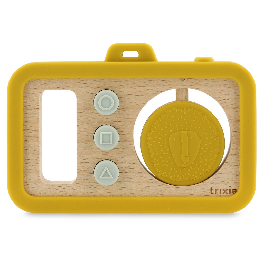 Trixie | Houten baby camera met siliconen - Mr. Lion