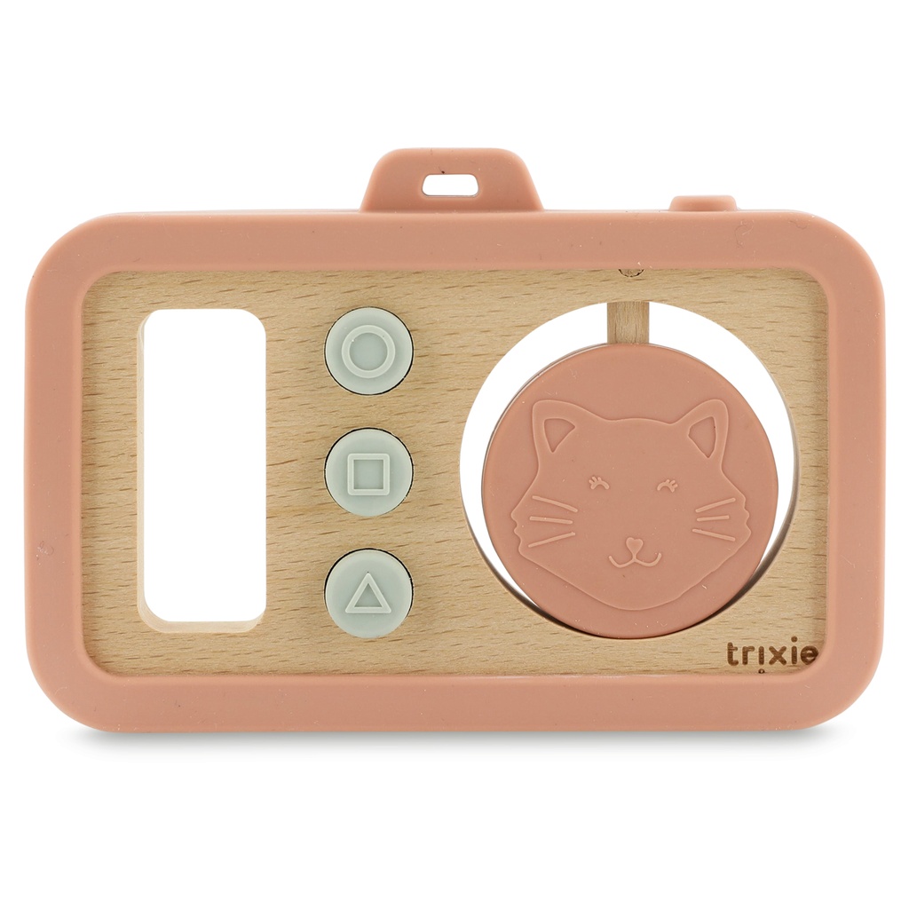 Trixie | Houten baby camera met siliconen - Mrs. Cat