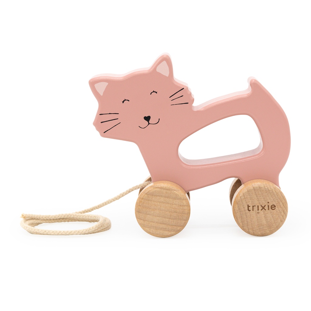 Trixie | Trekfiguur Mrs. Cat Roze Hout +18M