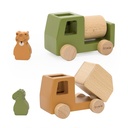 Trixie | Houten bouwvoertuigen dieren set