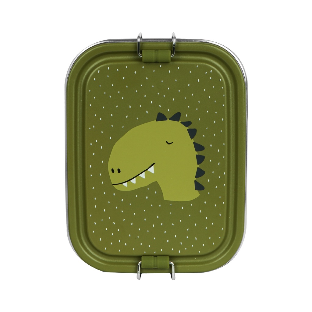 BROODDOOS, Mr. dino, Lunch Box small, dino, RVS, 13x6x17cm onderverdeling 