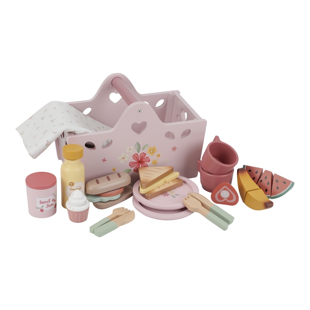 Little Dutch | Keukengerei Picknick Set Hout/Textiel +18M