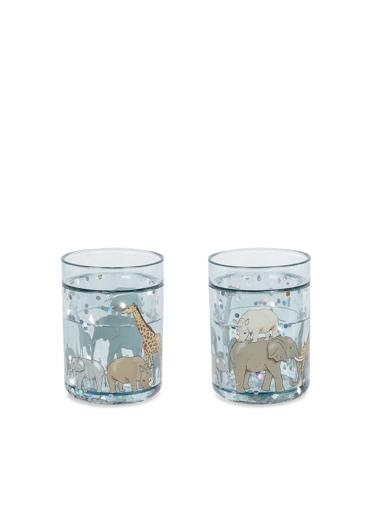 Konges Slojd | Drinkbeker Glitter Cups Safari 2pack