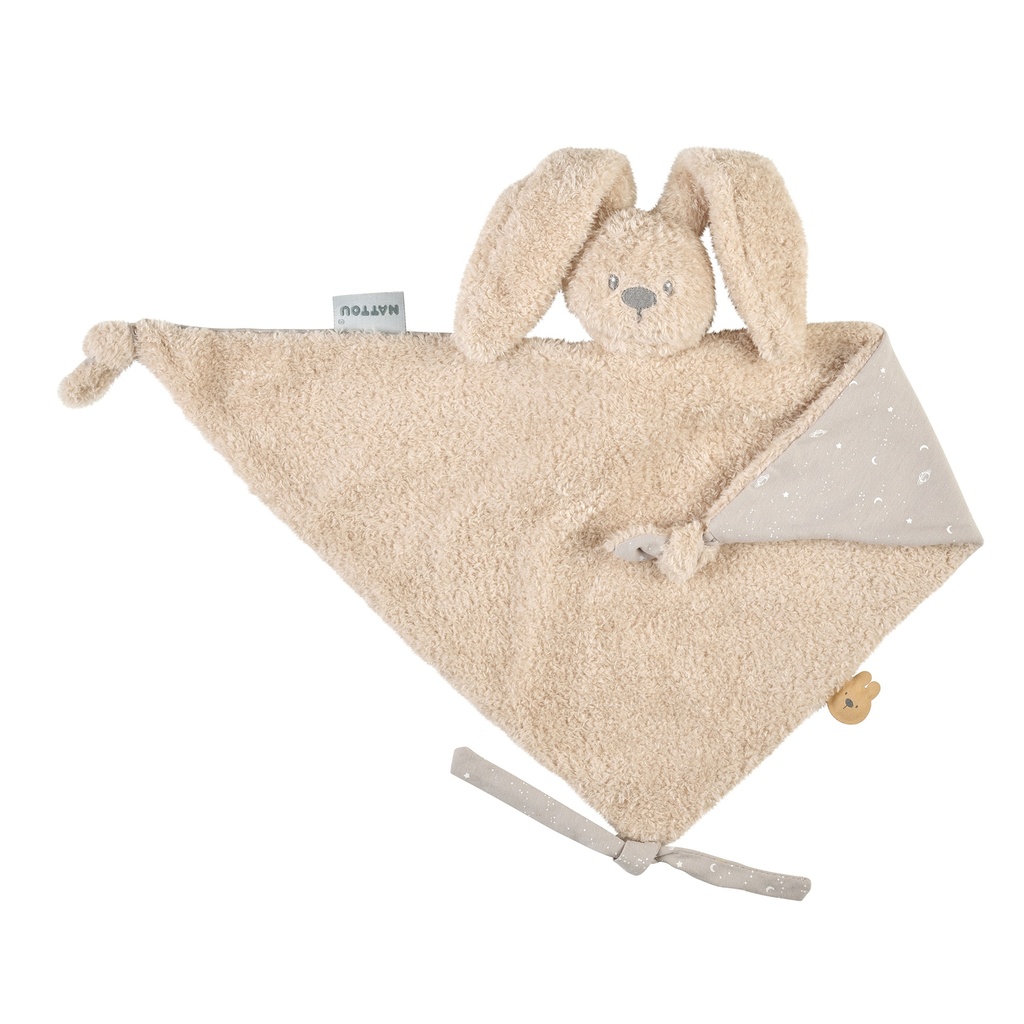 Nattou | Knuffeldoek Lapidou Maxi Glow In The Dark Teddy Sand