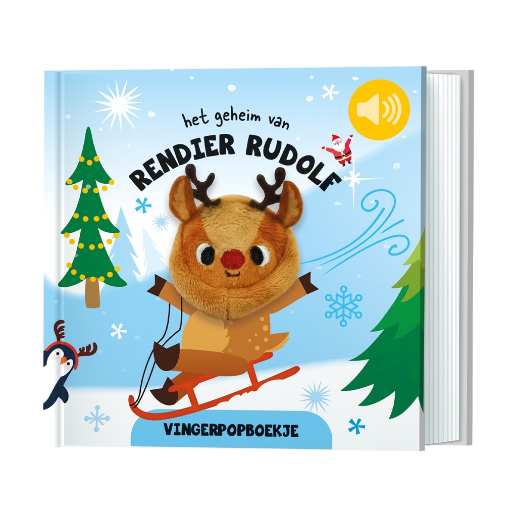 De Lantaarn | Boek Vingerpopboekjes Rendier Rudolf