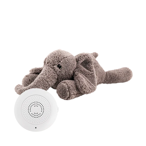 SLAAPKNUFFEL, Oplaadbaar, George, Grey, Heartbeat Comforter, grijs, olifant, textiel, +muziek, vanaf 0 maand  