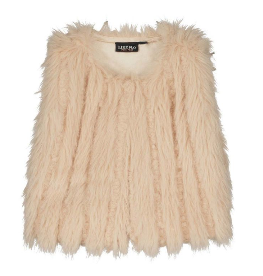 Like Flo | Gilet Grace MINI Flo Long Hair Fur Taupe