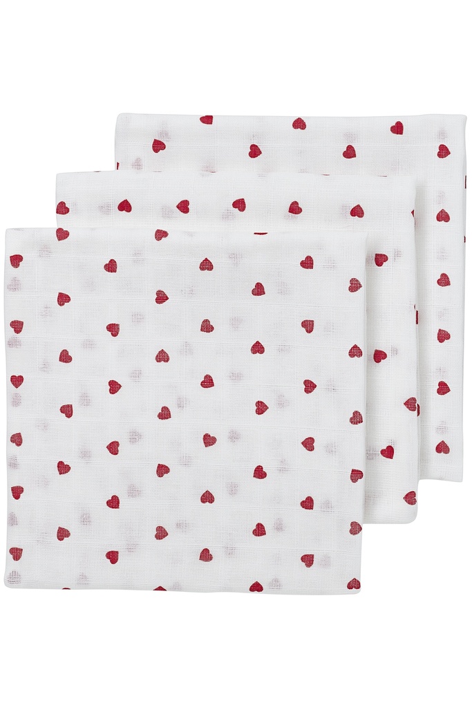 Meyco | Tetra Doeken Sweet Heart  Red 70x70cm 3-pack