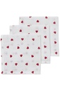 Meyco | Monddoekje Sweet Heart  Red 30x30cm 3-pack