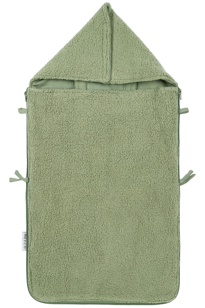 Meyco | Voetenzak Teddy Olive Green  40x82cm