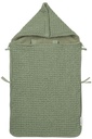 Meyco | Voetenzak Wafel Teddy Olive Green 40x82cm