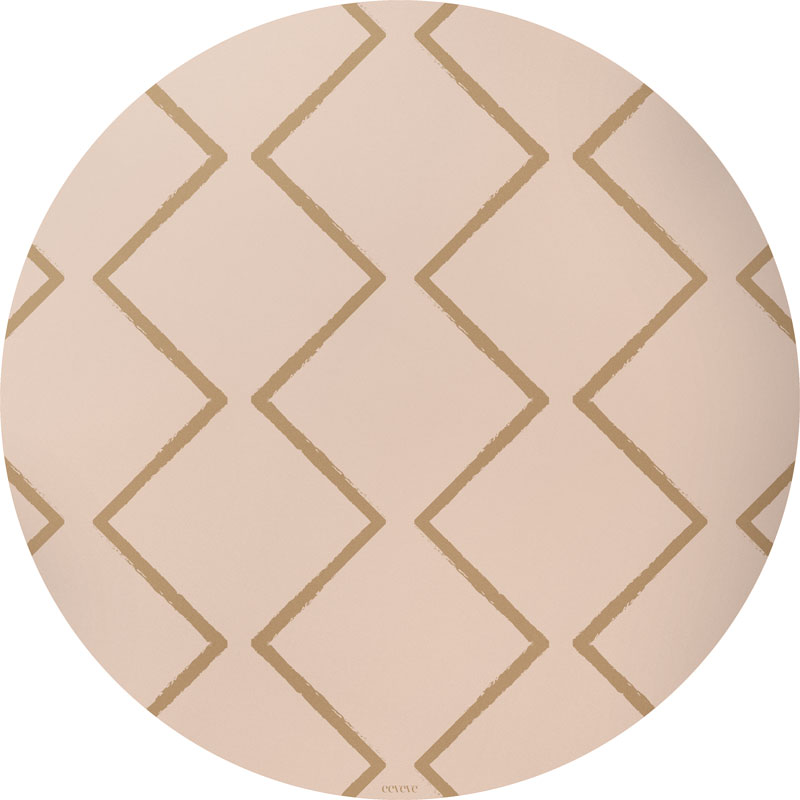 Eeveve | Knoeimat Round Splash Mat Dotted - autumn gold 