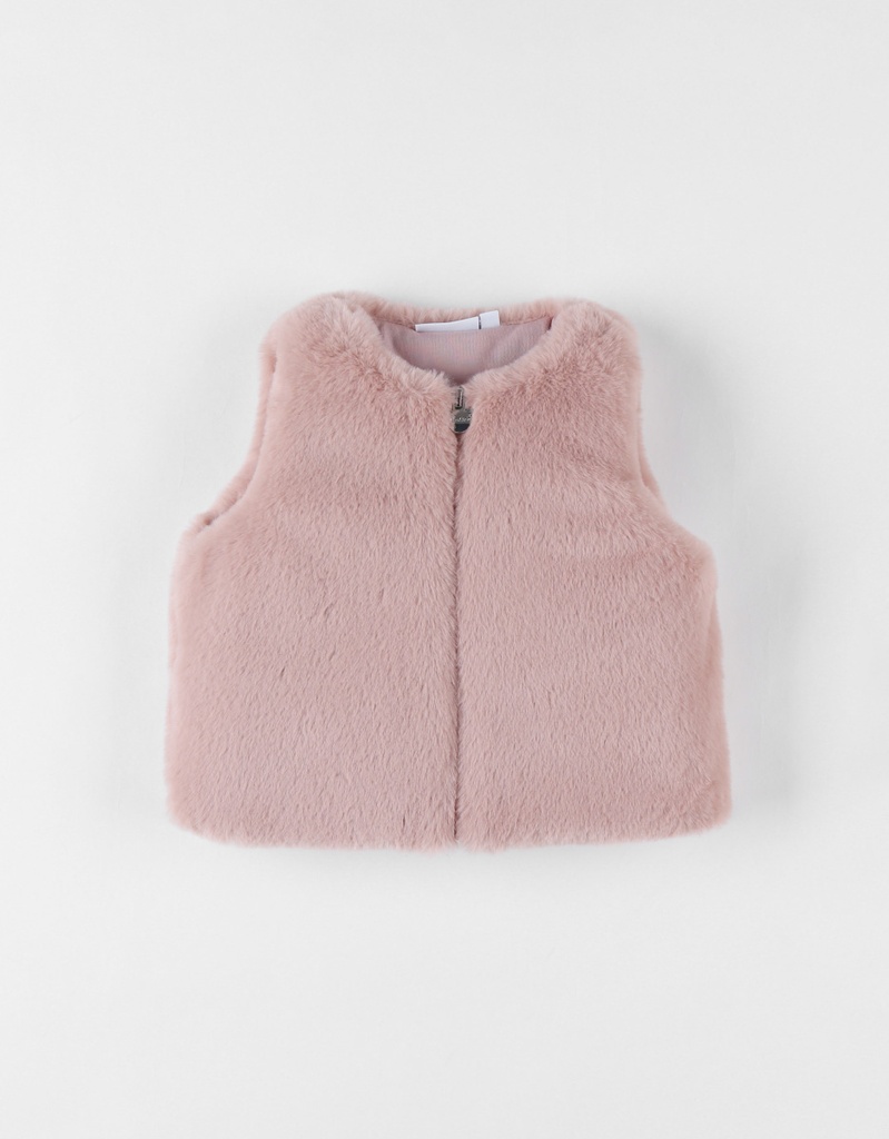 Noukies | Bodywarmer Imitatiebont Rose