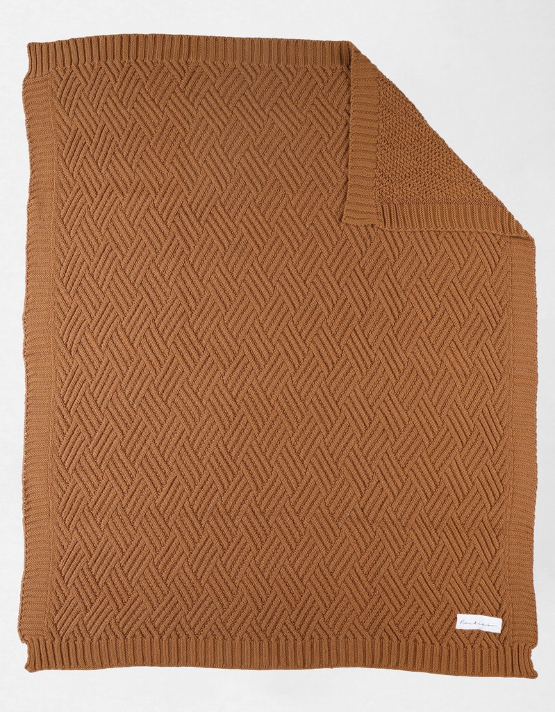 Noukies | Deken Wieg Tricot Sweet Caramel 75x100