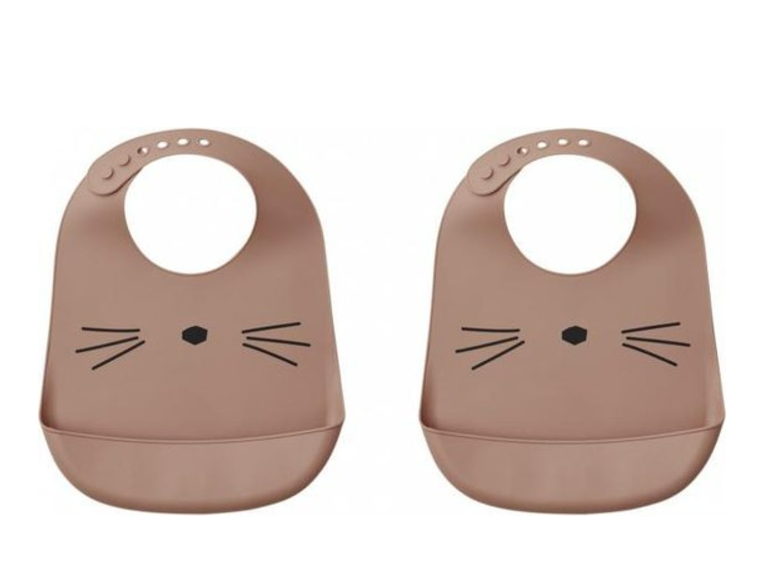 Liewood | Slabbetje Cat Siliconen 2-Pack