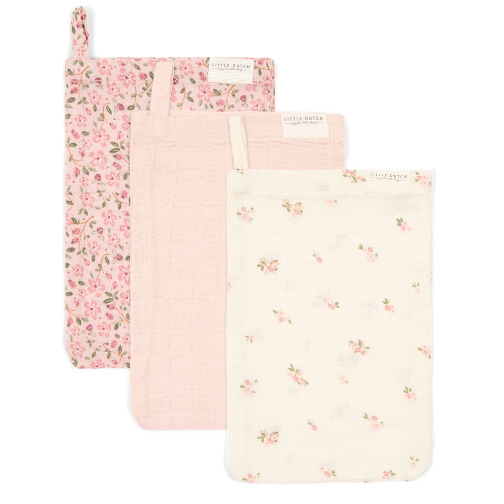 Little Dutch | Washandjes Fairy Floral/Fairy Blossom/Pure Blossom 3-pack