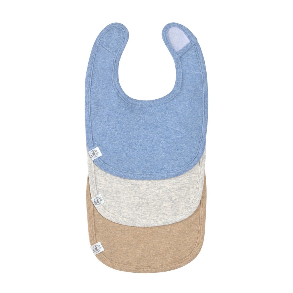 Laessig | Slabbetje Newborn Bib Blue/Light Grey/Nature