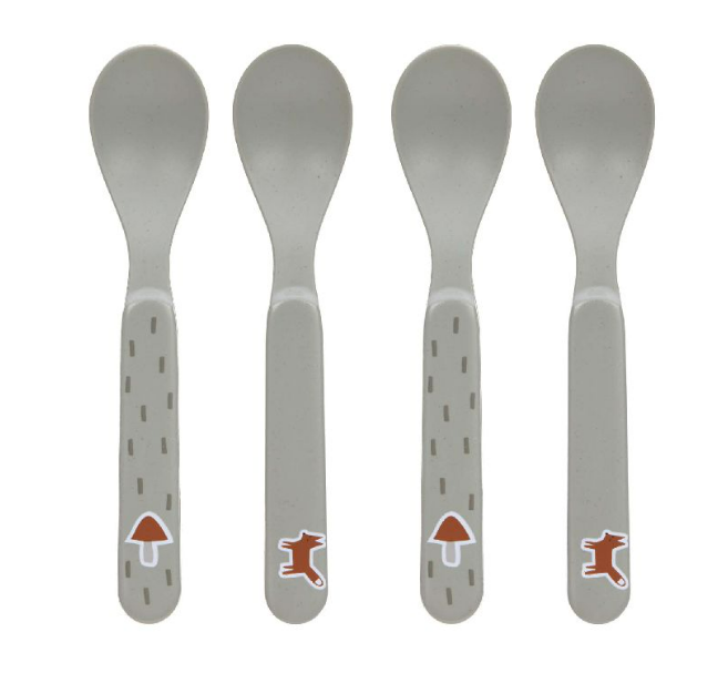 LEPEL, Spoon Set, Little Forest Fox, all over streepjesprint/print paddenstoel/uni/print vos, 2021