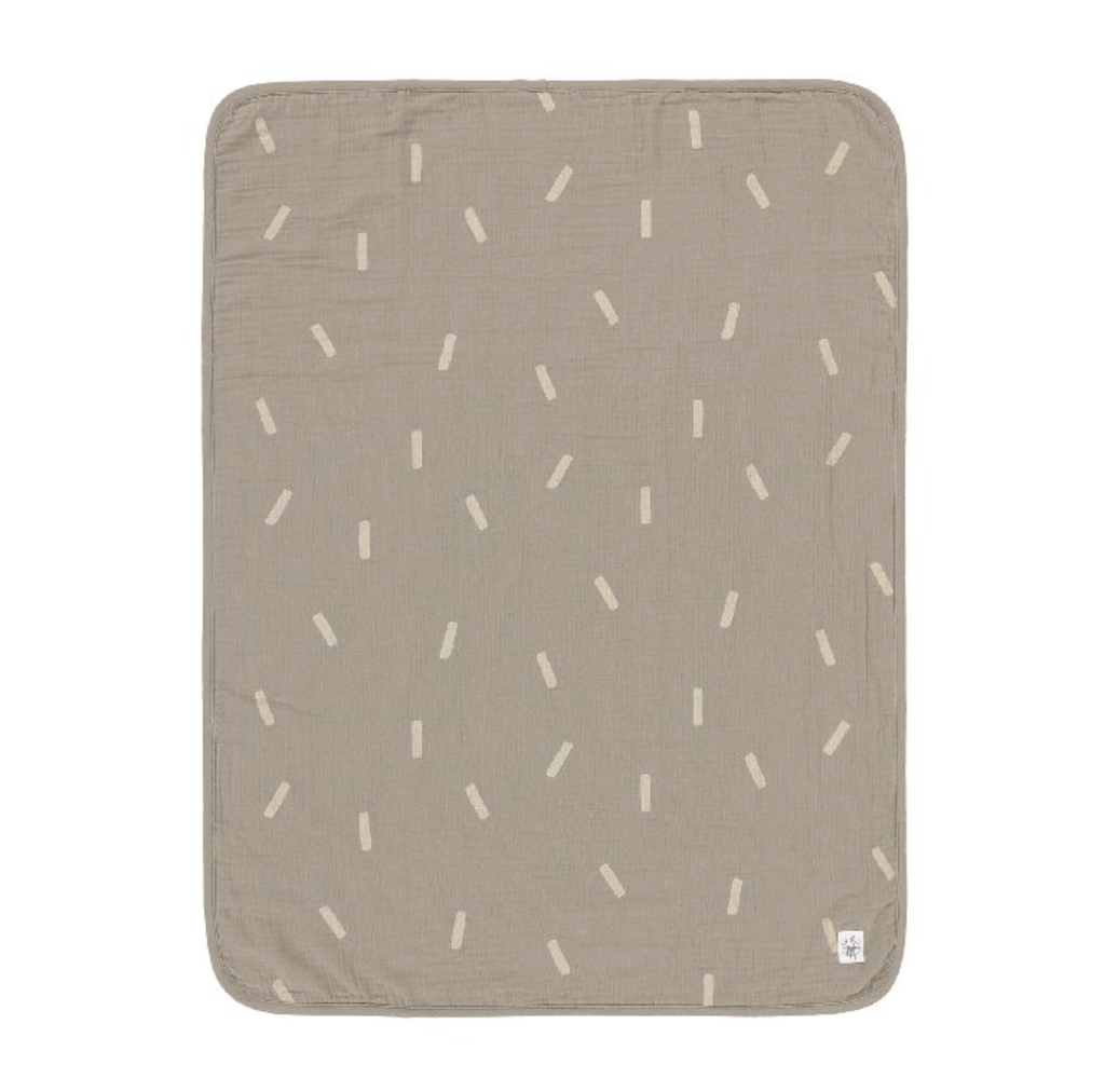 Laessig | Deken Muslin Blanket Speckles Olive 75x100cm