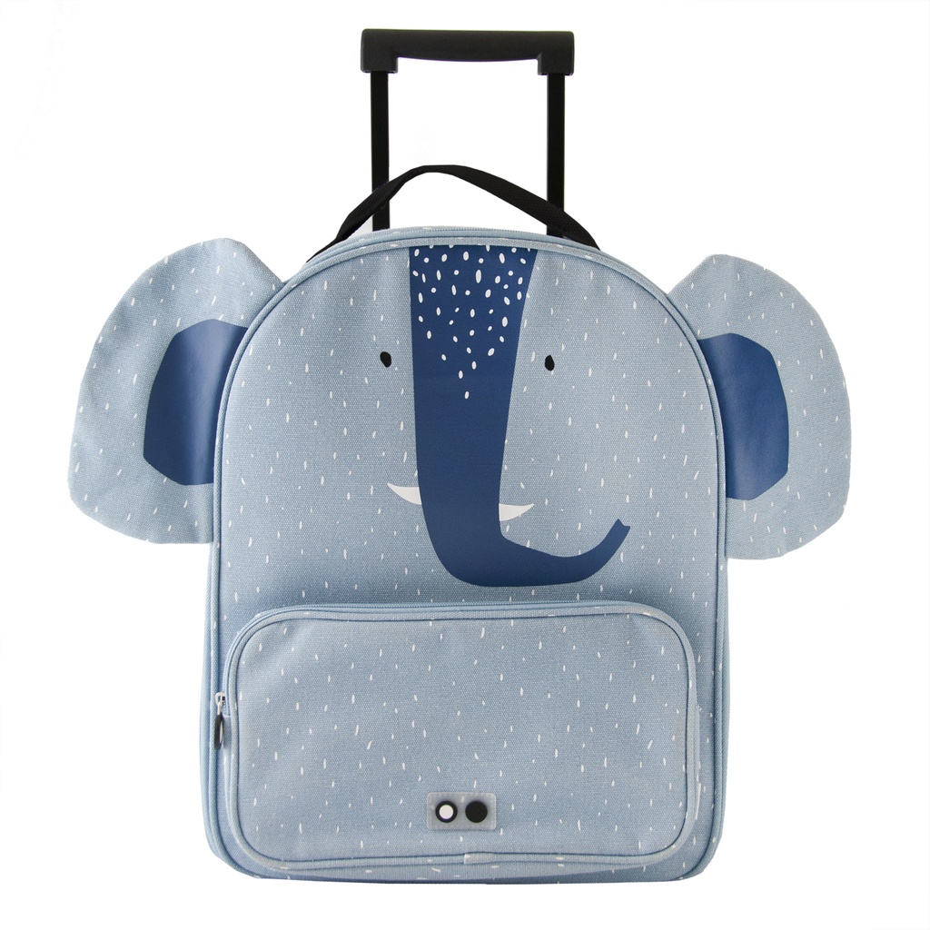 TROLLEY, reistas, Mrs Elephant, blauw, print olifant, 35x46x16cm, On The Go (087)