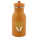 DRINKBEKER, 350ml, Mr. Fox, rusty orange , oranje, uni/print vos, alu, deksel, drinktuit, drinkfles, School (040)