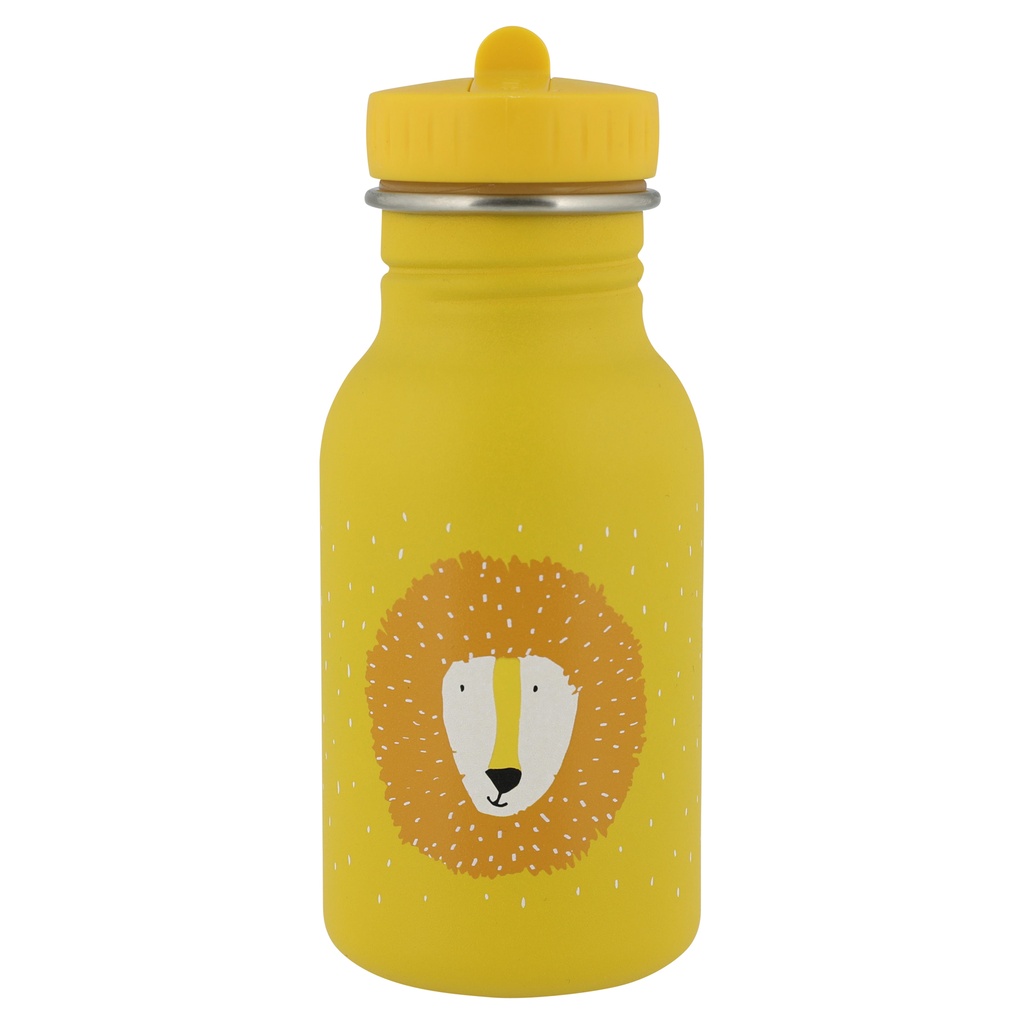 DRINKBEKER, 350ml, Mr. Lion, bright yellow, uni/print leeuw, alu, deksel, drinktuit, drinkfles, School (040)