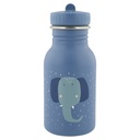 DRINKBEKER, 350ml, Mrs. Elephant, dark blue, uni/print olifant, alu, deksel, drinktuit, drinkfles, School (040)